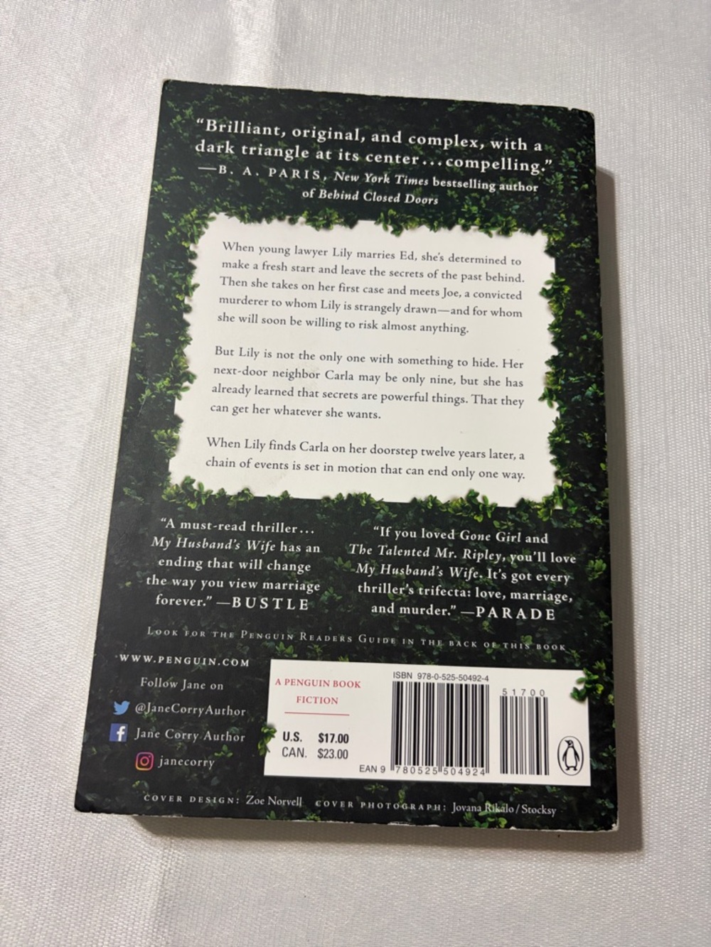 My Husband's Wife by Jane Corry — Red & Green Paperback Novel - Picture 4 of 11